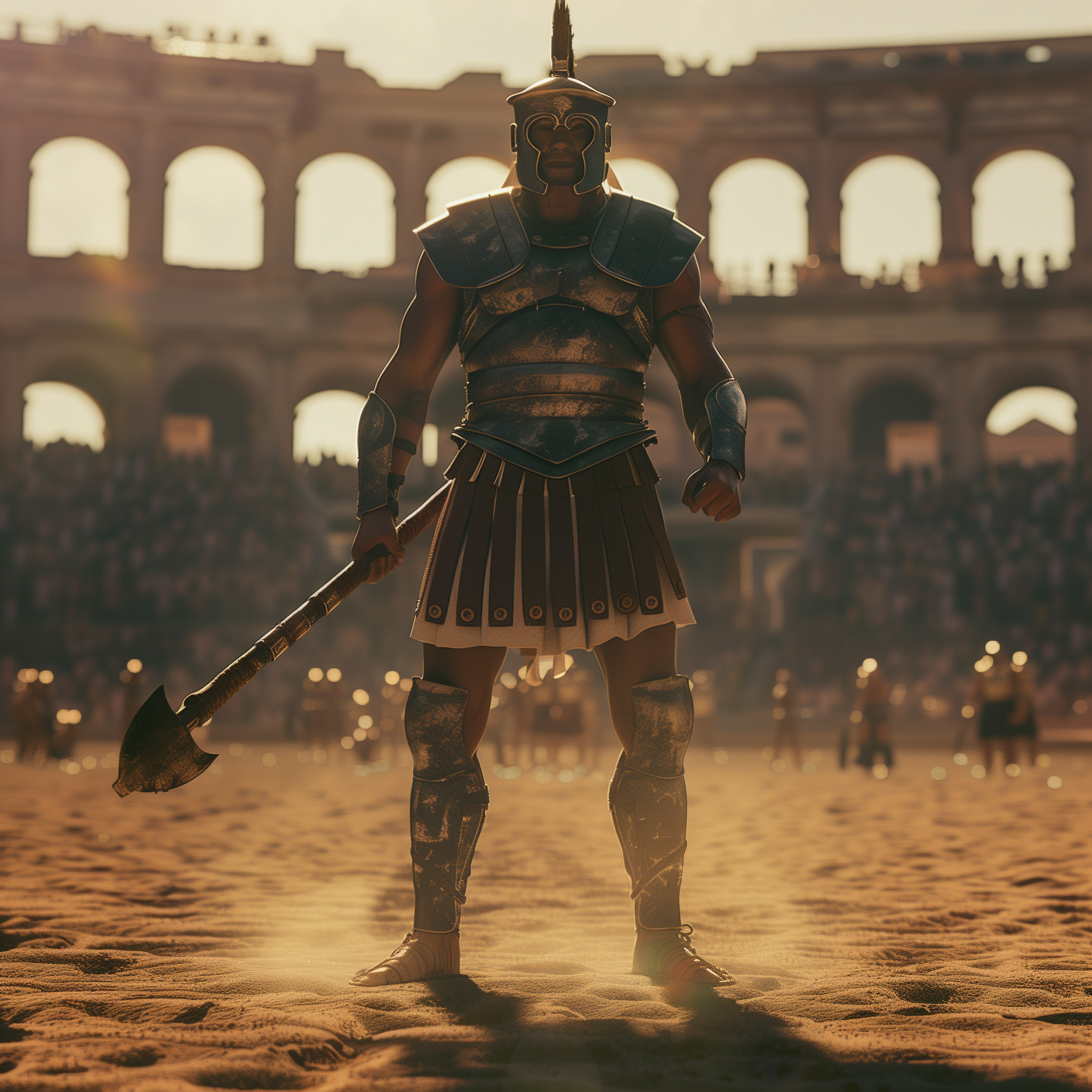 Illustration of a Crupellarius gladiator