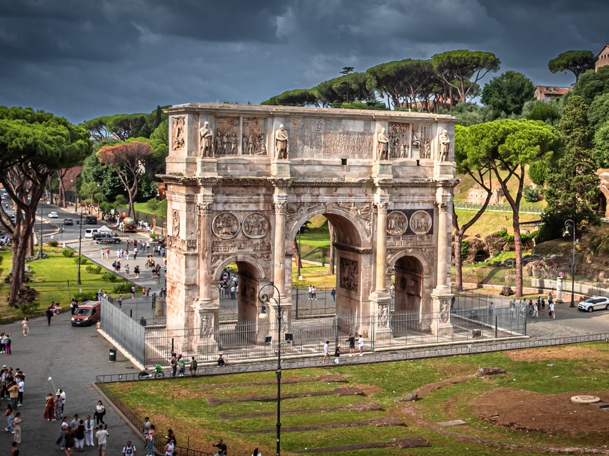 Arch of Constantine beside the Colosseum in Rome