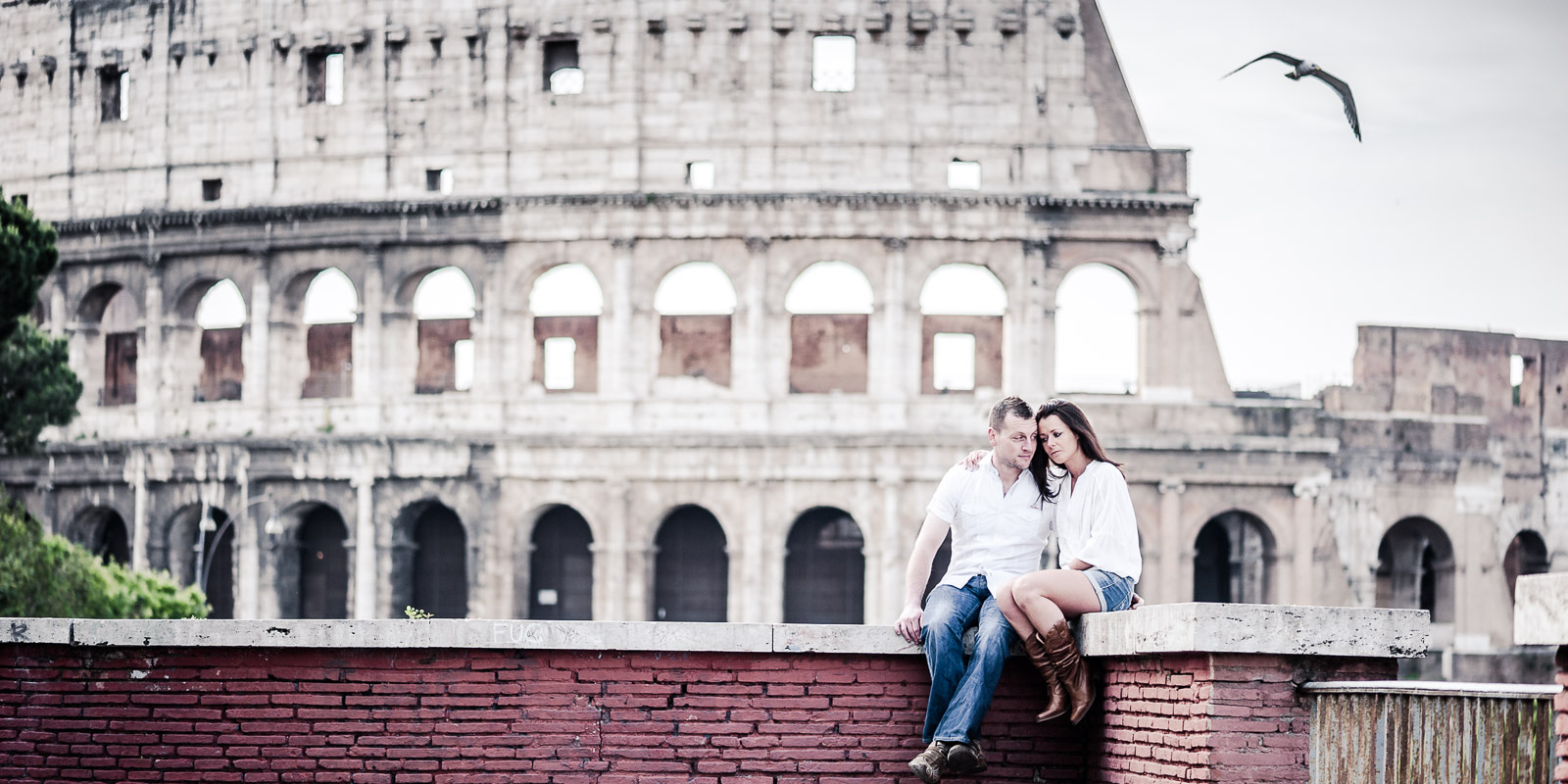 Telephoto Colosseum angle from Belvedere Cederna