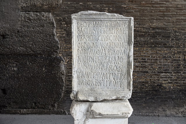 Ancient Latin Inscription – Colosseum, Rome