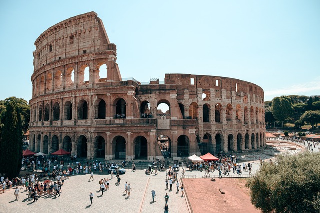 Colosseum Rome – Busy Summer Day with Visitors