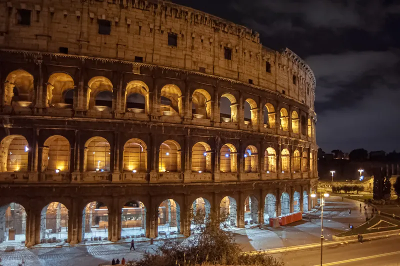 Colosseum Illuminated at Night – Rome, Italy